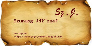 Szunyog József névjegykártya