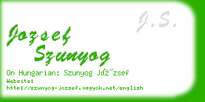 jozsef szunyog business card